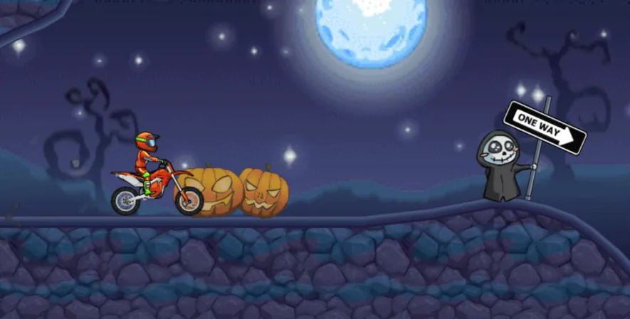 Moto X3M Spooky Land Screenshot